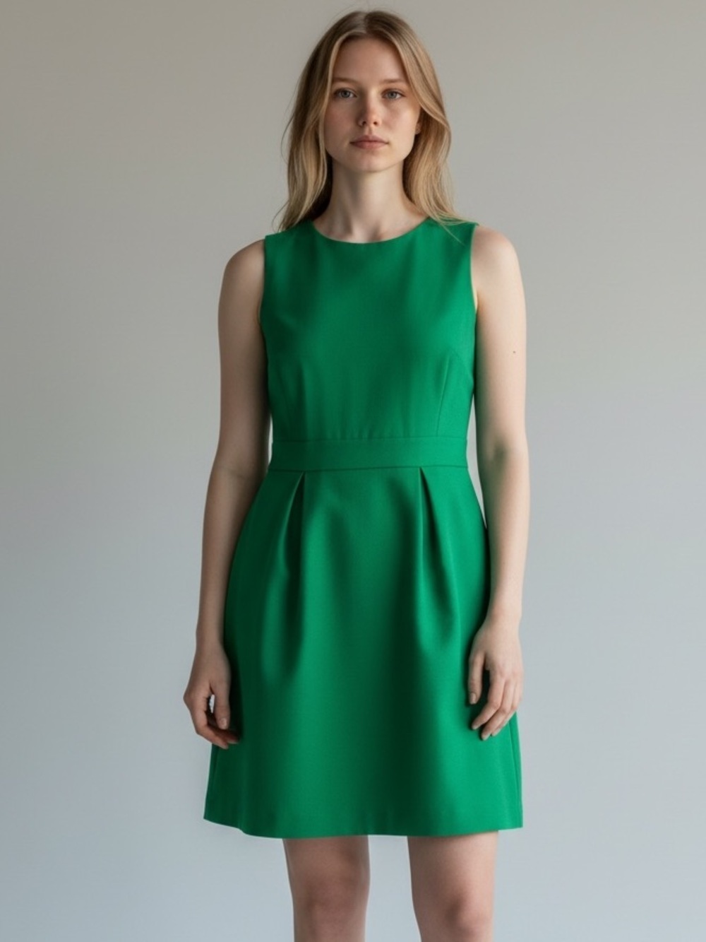 ANTHROPOLOGIE SUNDAY IN BROOKLYN Emerald Green Sleeveless Ponte Dress Size M
